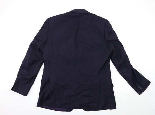 Mens UK Size 42 Paul Costelloe Regular Blue Suit Jacket