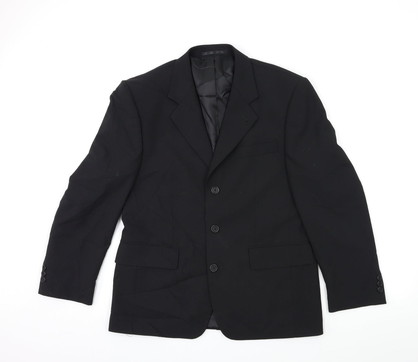 George Mens Black   Jacket Suit Jacket Size 38