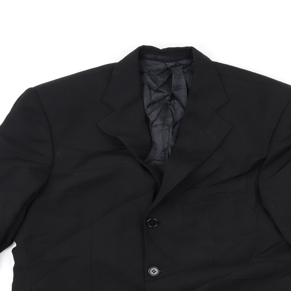 Mens UK Size 38 Daniel Grahame Regular Black Suit Jacket