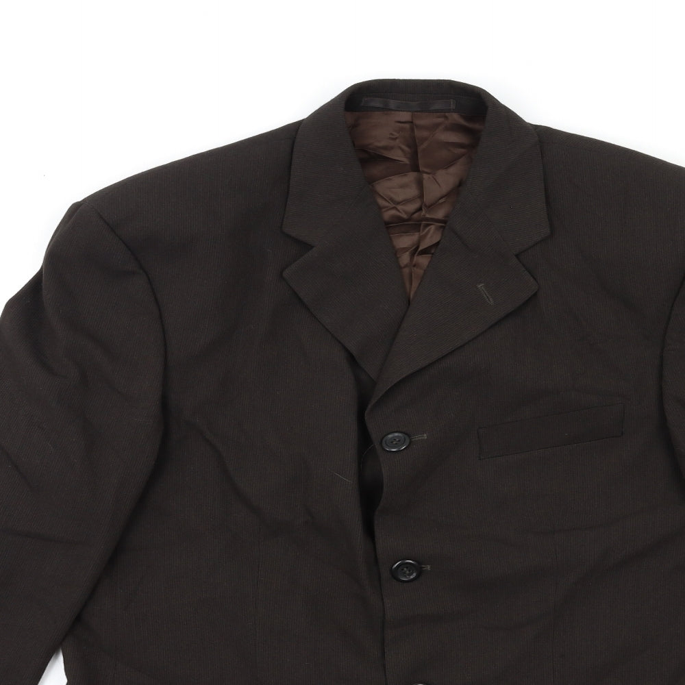 Mens UK Size 42 Preworn Regular Brown Suit Jacket