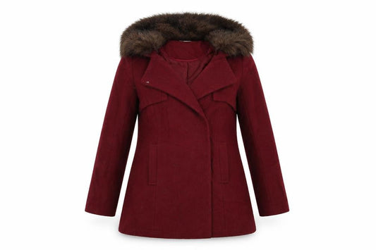 Womens UK Size 8 Red Herring Red Overcoat