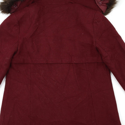 Womens UK Size 8 Red Herring Red Overcoat