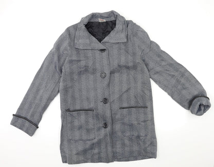 Womens UK Size M Anne De Lancay Grey Overcoat