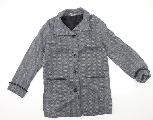 Womens UK Size M Anne De Lancay Grey Overcoat