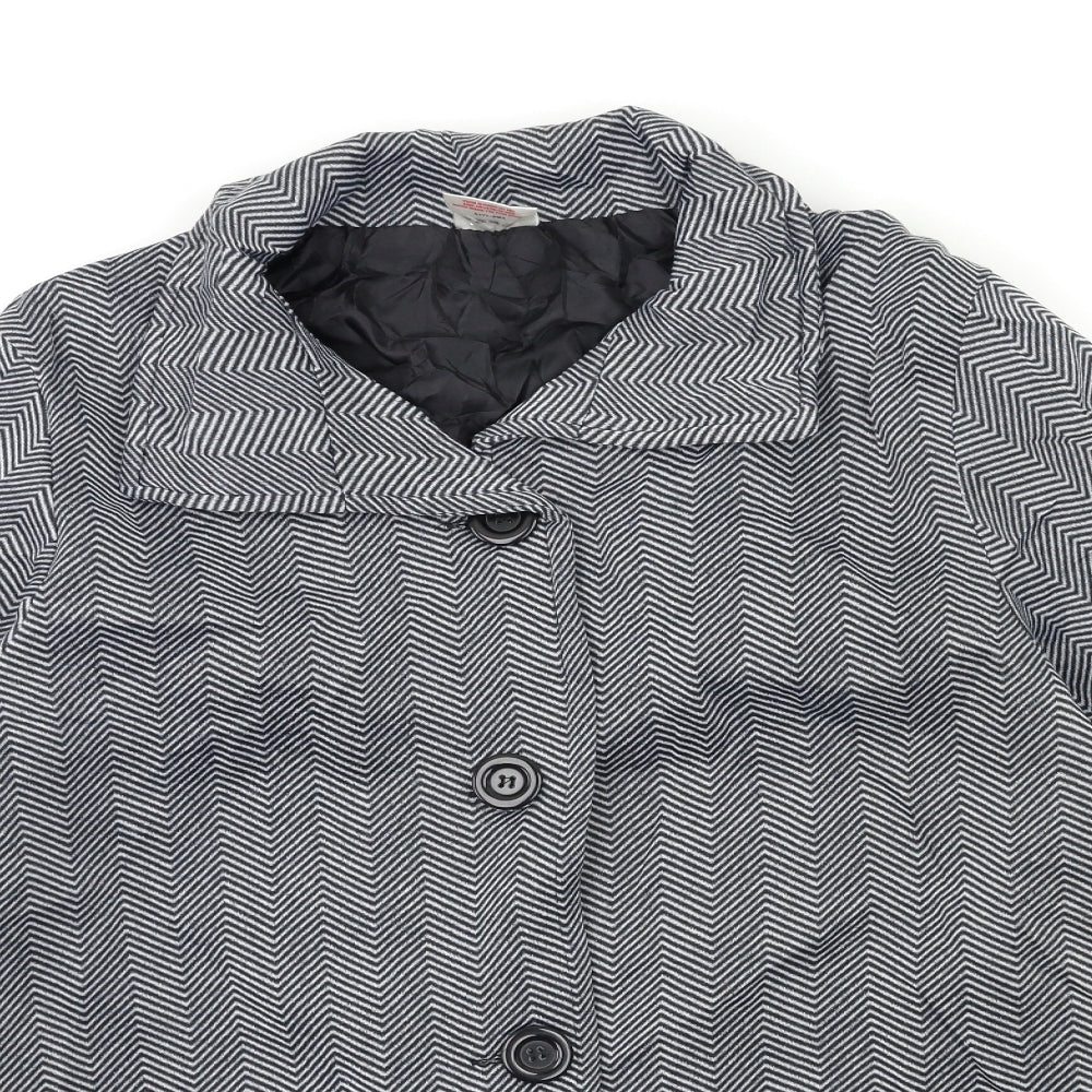 Womens UK Size M Anne De Lancay Grey Overcoat