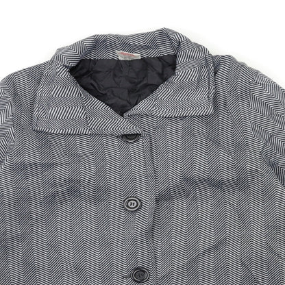 Womens UK Size M Anne De Lancay Grey Overcoat