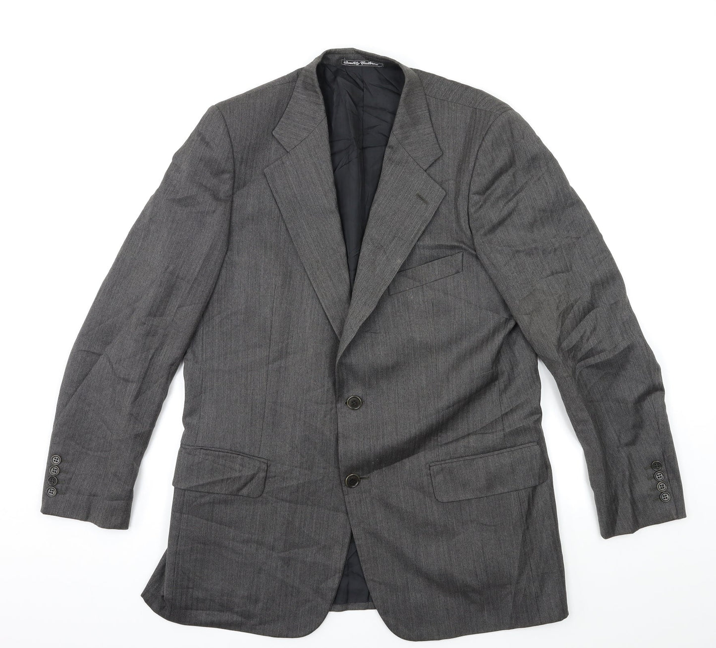 Mens UK Size 40 Preworn Regular Grey Suit Jacket