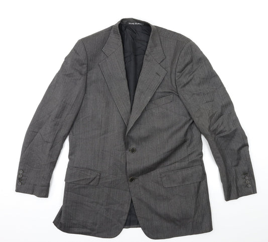 Mens UK Size 40 Preworn Regular Grey Suit Jacket