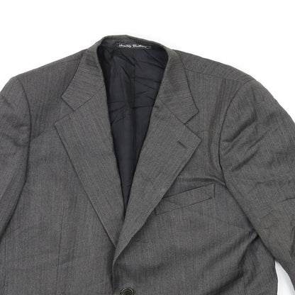 Mens UK Size 40 Preworn Regular Grey Suit Jacket