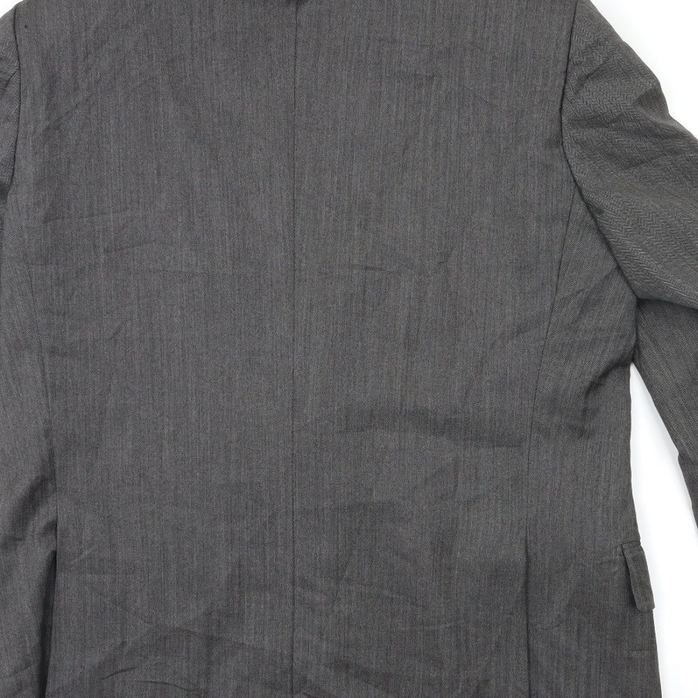 Mens UK Size 40 Preworn Regular Grey Suit Jacket