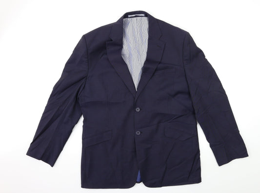 Mens UK Size 42 Marks and Spencer Regular Blue Suit Jacket