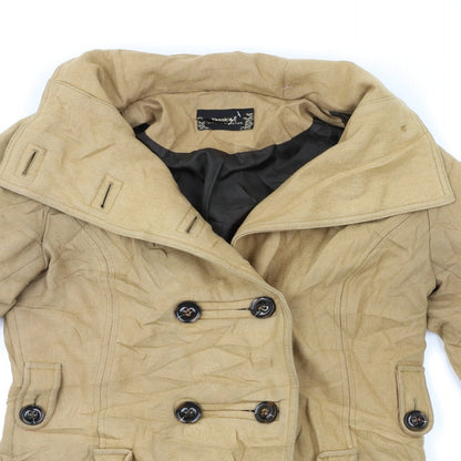 Womens UK Size 12 Yessica Beige Overcoat