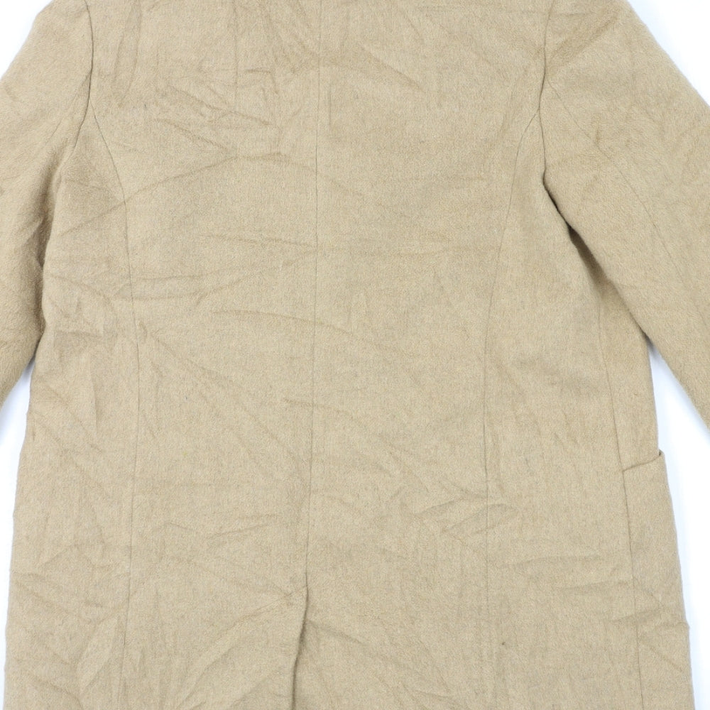 Womens UK Size 12 Dorothy Perkins Beige Overcoat