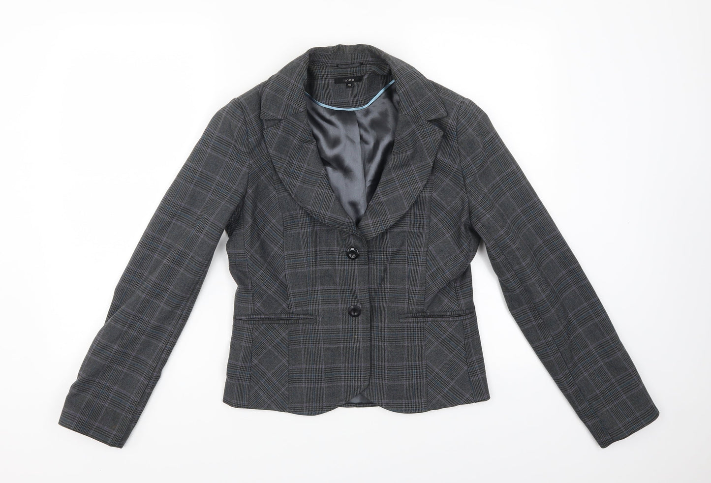 Linea Womens Grey Check  Jacket  Size 10