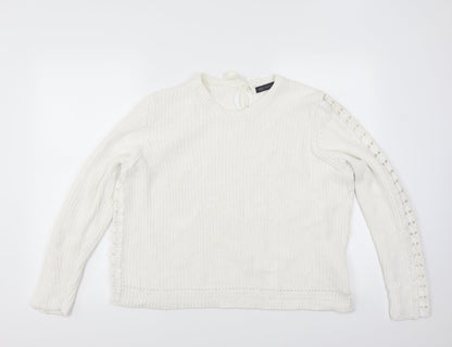 Womens UK Size XL Marks and Spencer Ivory Pullover Jumper