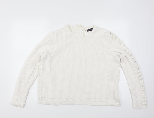 Womens UK Size XL Marks and Spencer Ivory Pullover Jumper