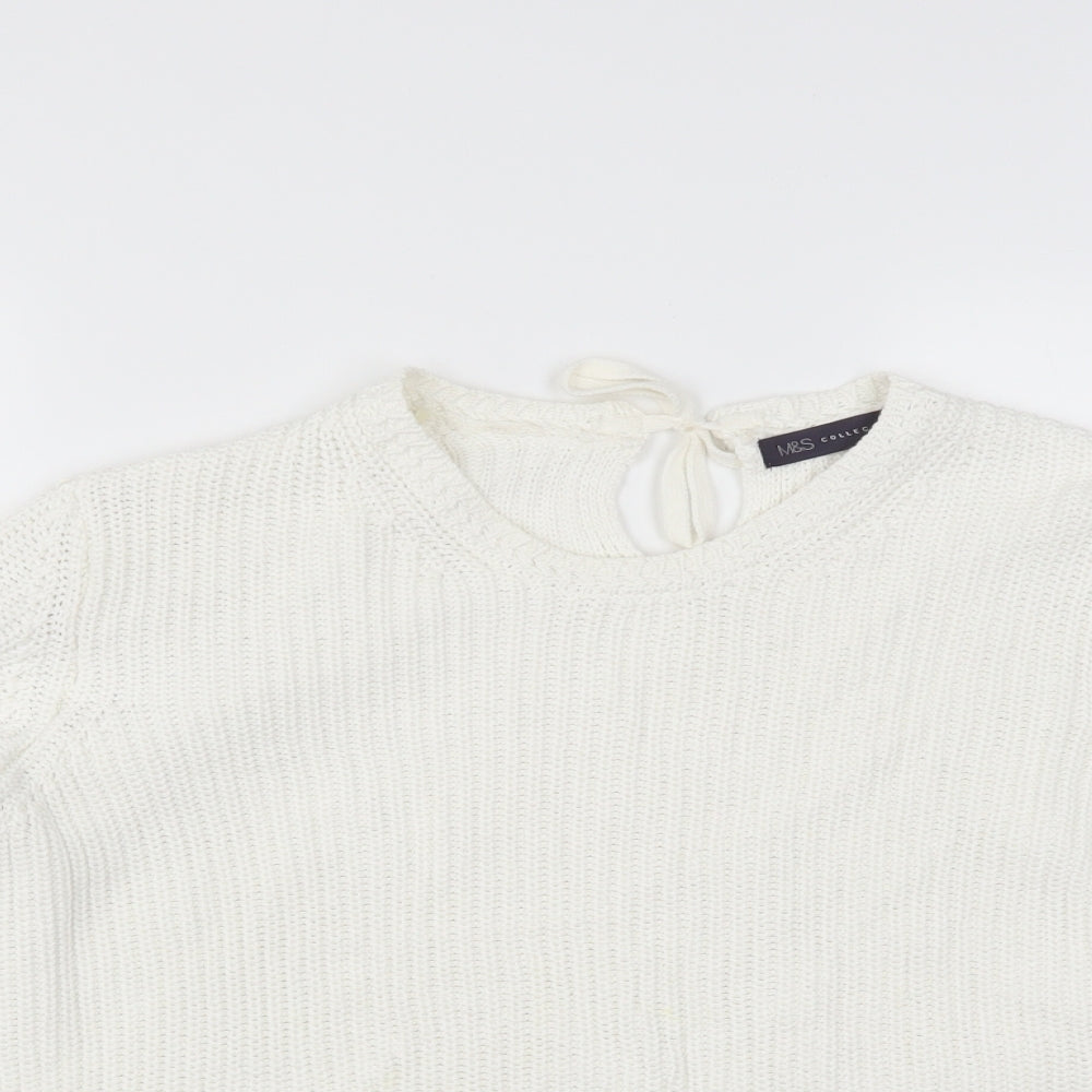 Womens UK Size XL Marks and Spencer Ivory Pullover Jumper