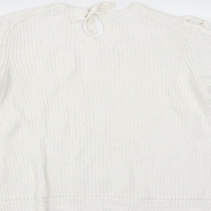 Womens UK Size XL Marks and Spencer Ivory Pullover Jumper