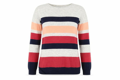Oasis Womens Multicoloured Striped  Pullover Jumper Size XS