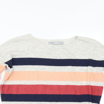 Oasis Womens Multicoloured Striped  Pullover Jumper Size XS
