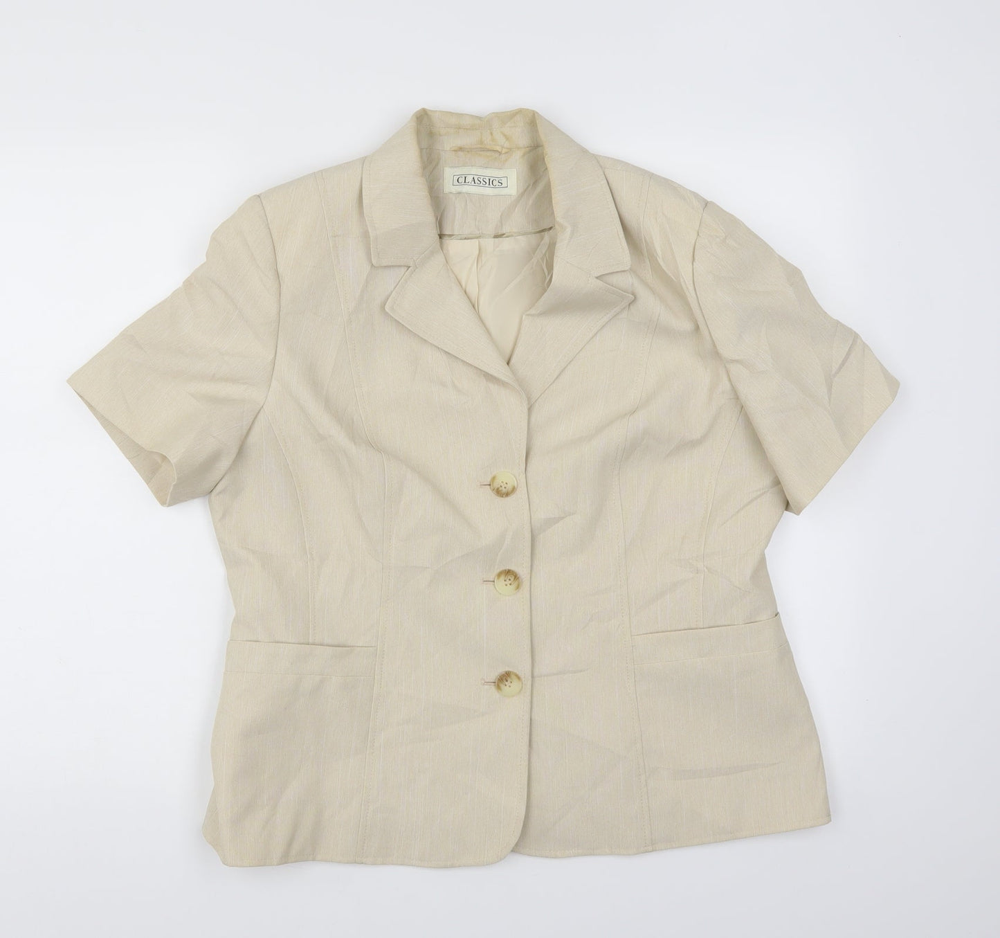 Womens UK Size 16 BHS Beige Jacket