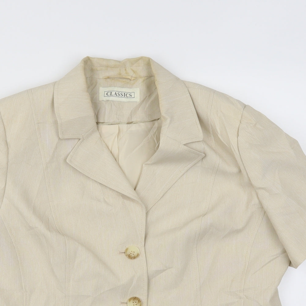 Womens UK Size 16 BHS Beige Jacket