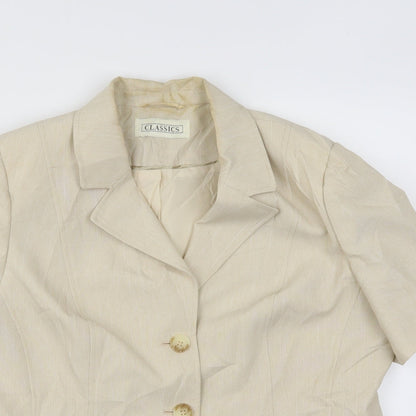 Womens UK Size 16 BHS Beige Jacket
