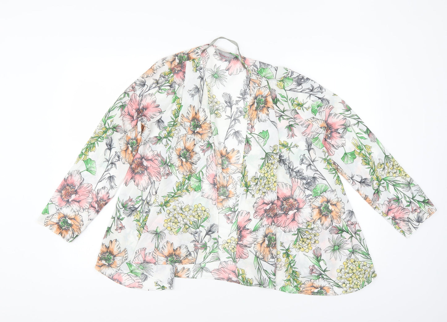 Womens UK Size 8 Dorothy Perkins White Kimono