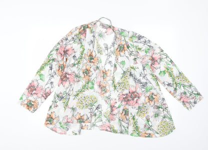 Womens UK Size 8 Dorothy Perkins White Kimono