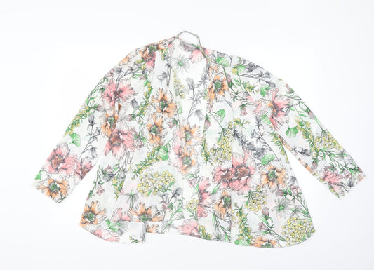 Womens UK Size 8 Dorothy Perkins White Kimono
