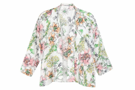Womens UK Size 8 Dorothy Perkins White Kimono