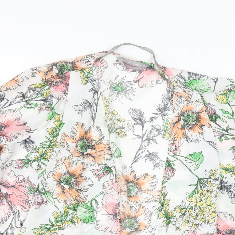 Womens UK Size 8 Dorothy Perkins White Kimono