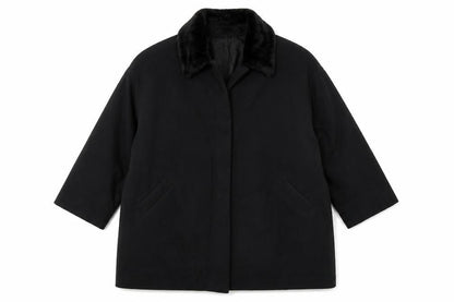 Womens UK Size 14 Wallis Black Overcoat
