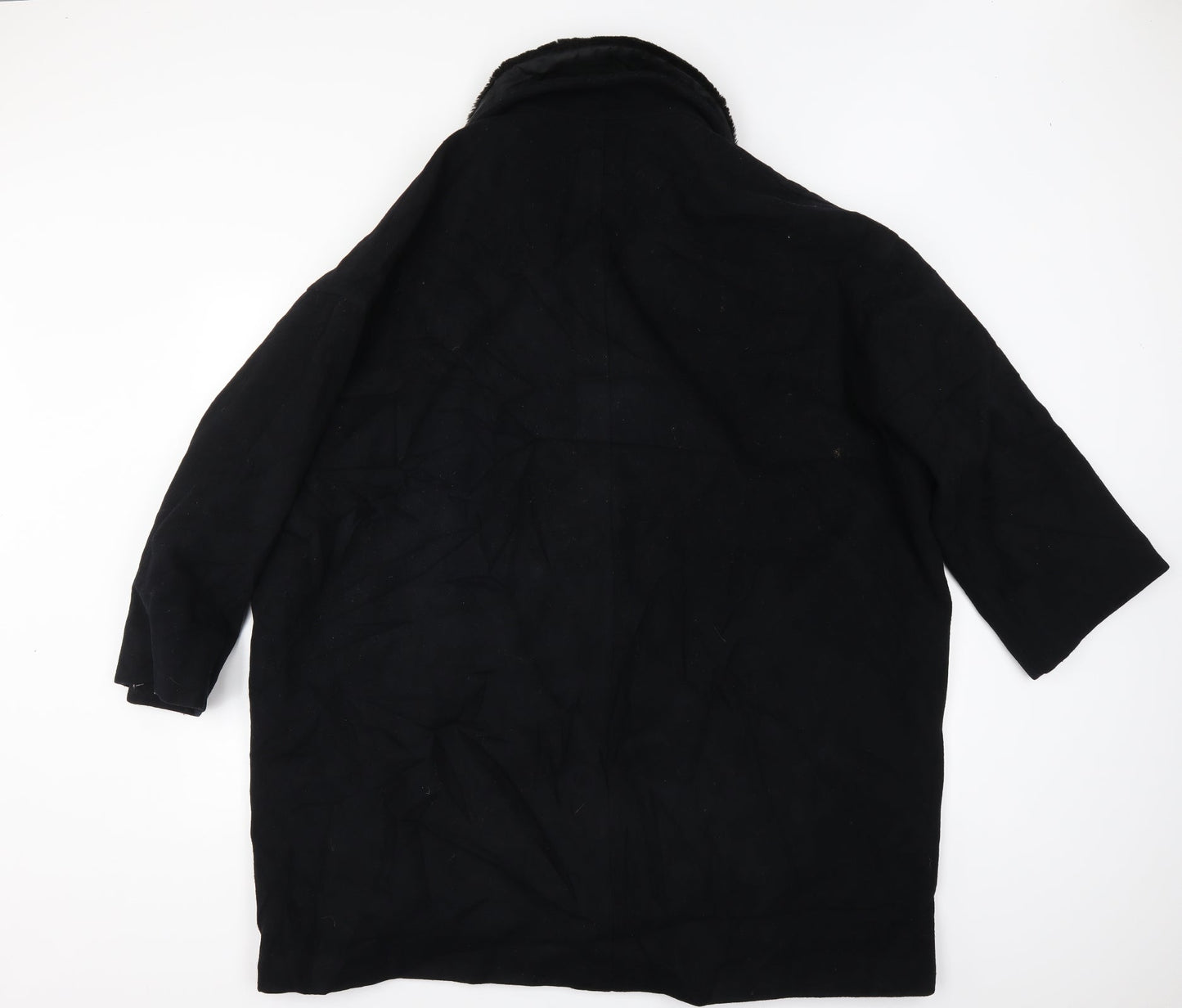 Womens UK Size 14 Wallis Black Overcoat