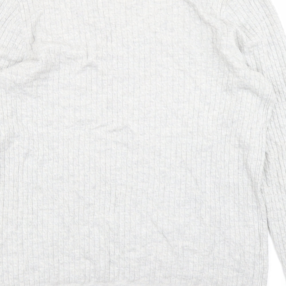 Mango Womens Grey  Knit Pullover Jumper Size L