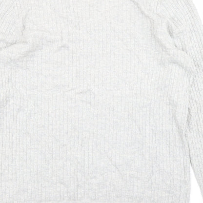 Mango Womens Grey  Knit Pullover Jumper Size L