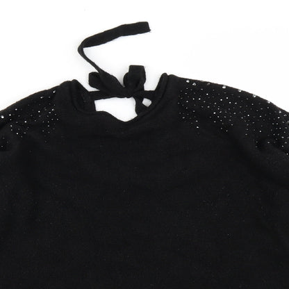 M&S Womens Black  Knit Pullover Jumper Size M