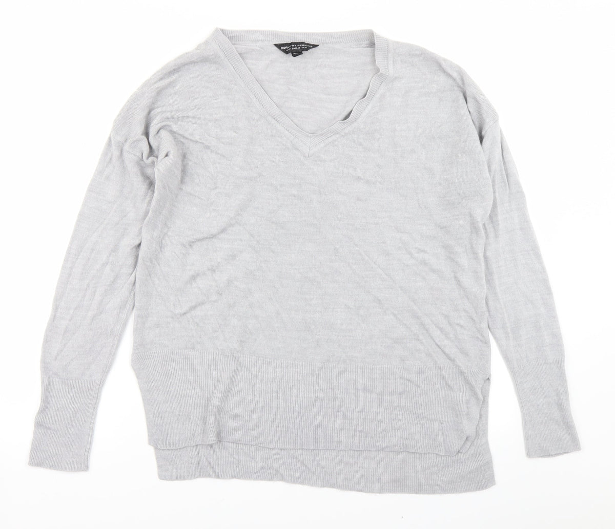 Dorothy Perkins Womens Grey  Knit Pullover Jumper Size 14