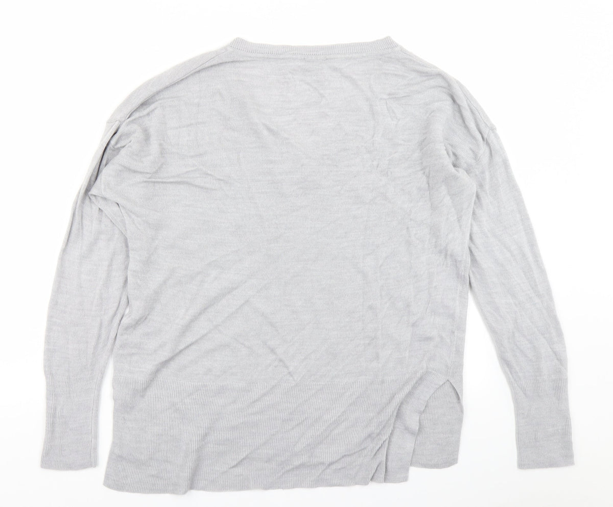 Dorothy Perkins Womens Grey  Knit Pullover Jumper Size 14