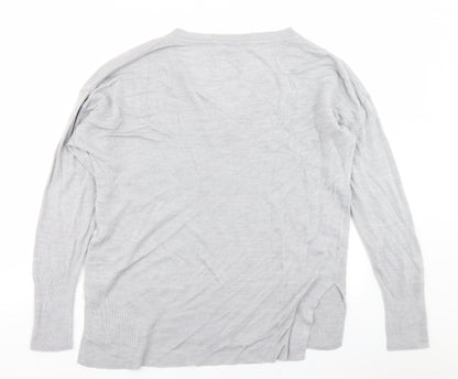 Dorothy Perkins Womens Grey  Knit Pullover Jumper Size 14