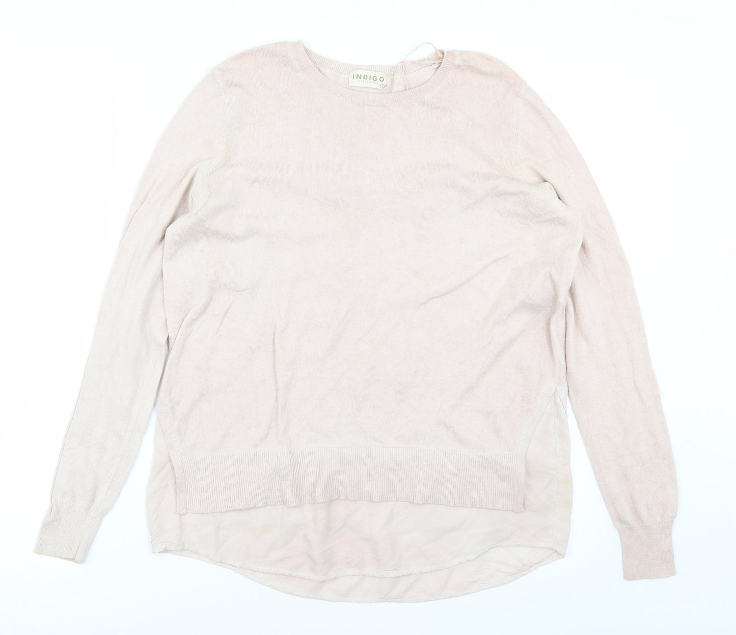Indigo Womens Pink  Knit Pullover Jumper Size 12