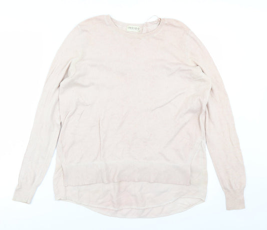 Indigo Womens Pink  Knit Pullover Jumper Size 12