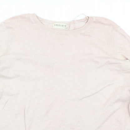 Indigo Womens Pink  Knit Pullover Jumper Size 12