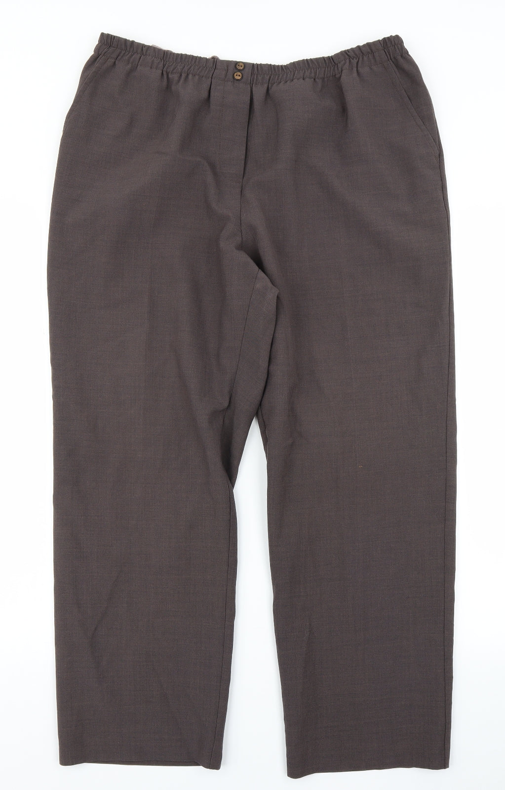 Womens UK Size 20 Preworn Regular Fit  Brown Trousers