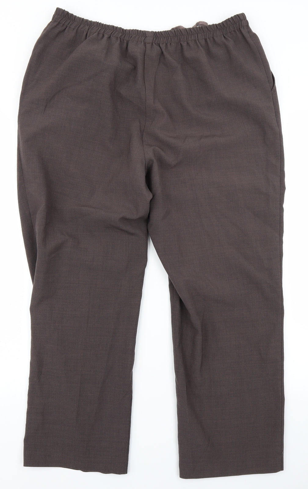 Womens UK Size 20 Preworn Regular Fit  Brown Trousers