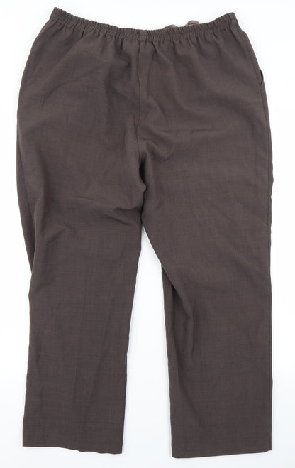Womens UK Size 20 Preworn Regular Fit  Brown Trousers