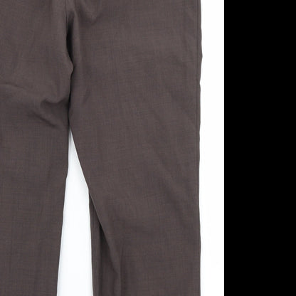 Womens UK Size 20 Preworn Regular Fit  Brown Trousers