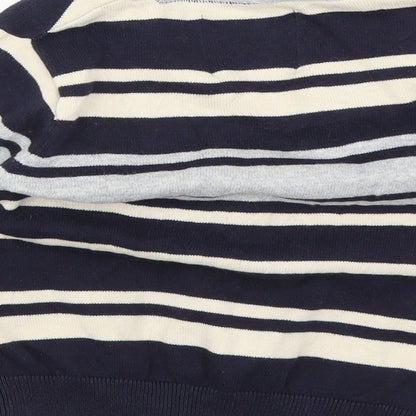 Rebel Boys Blue Striped Knit Cardigan Jumper Size 24 Months