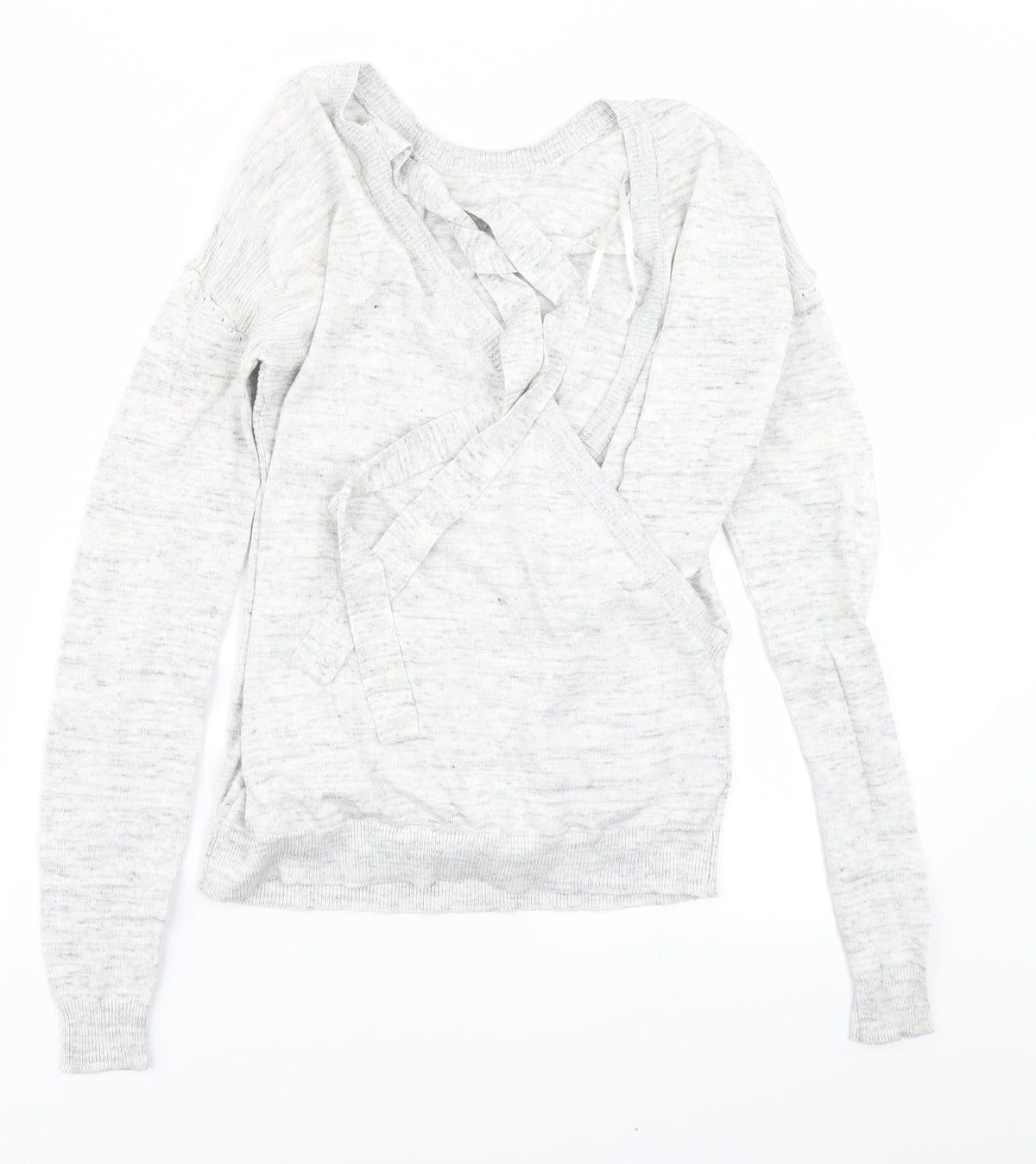 Next Womens Grey  Knit Pullover Jumper Size 8