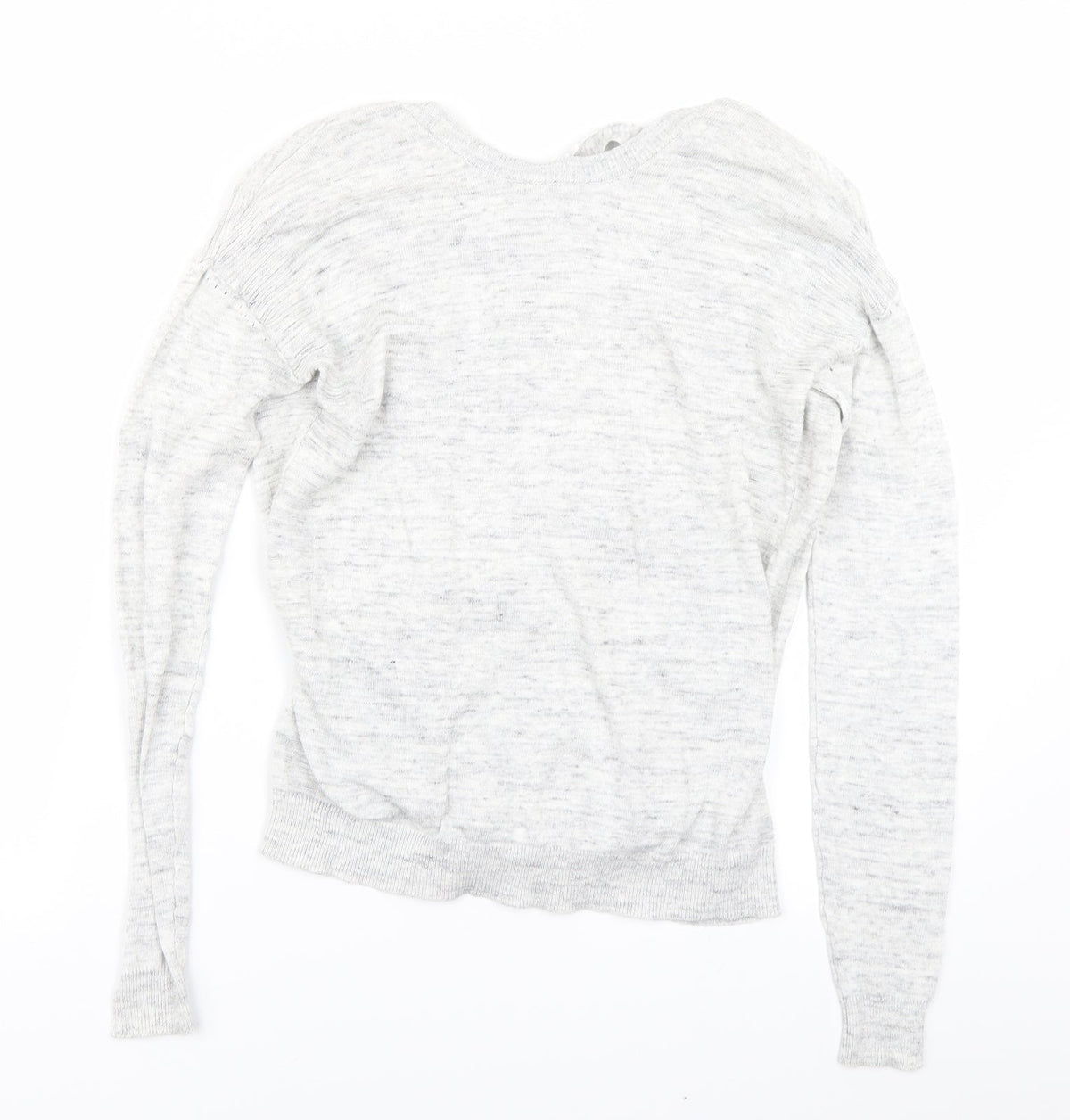 Next Womens Grey  Knit Pullover Jumper Size 8